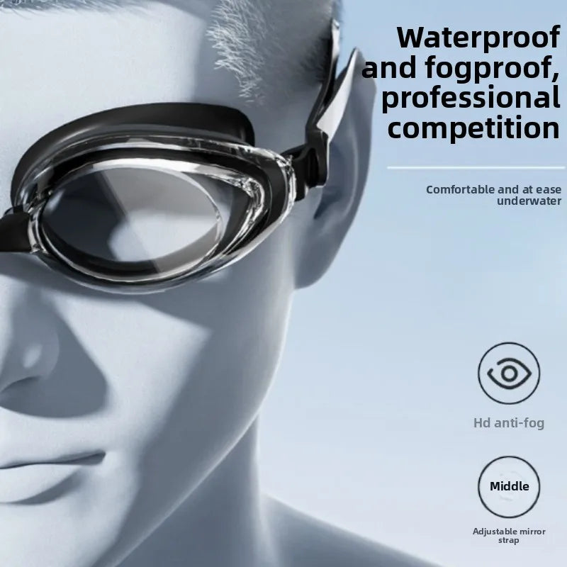 high-end Adult Swimming Goggles High-Definition Anti Fog Waterproof Ideal Choice for Surfing and Swimming Swimming Equipment Peaceful Pleasures Health and Wellness