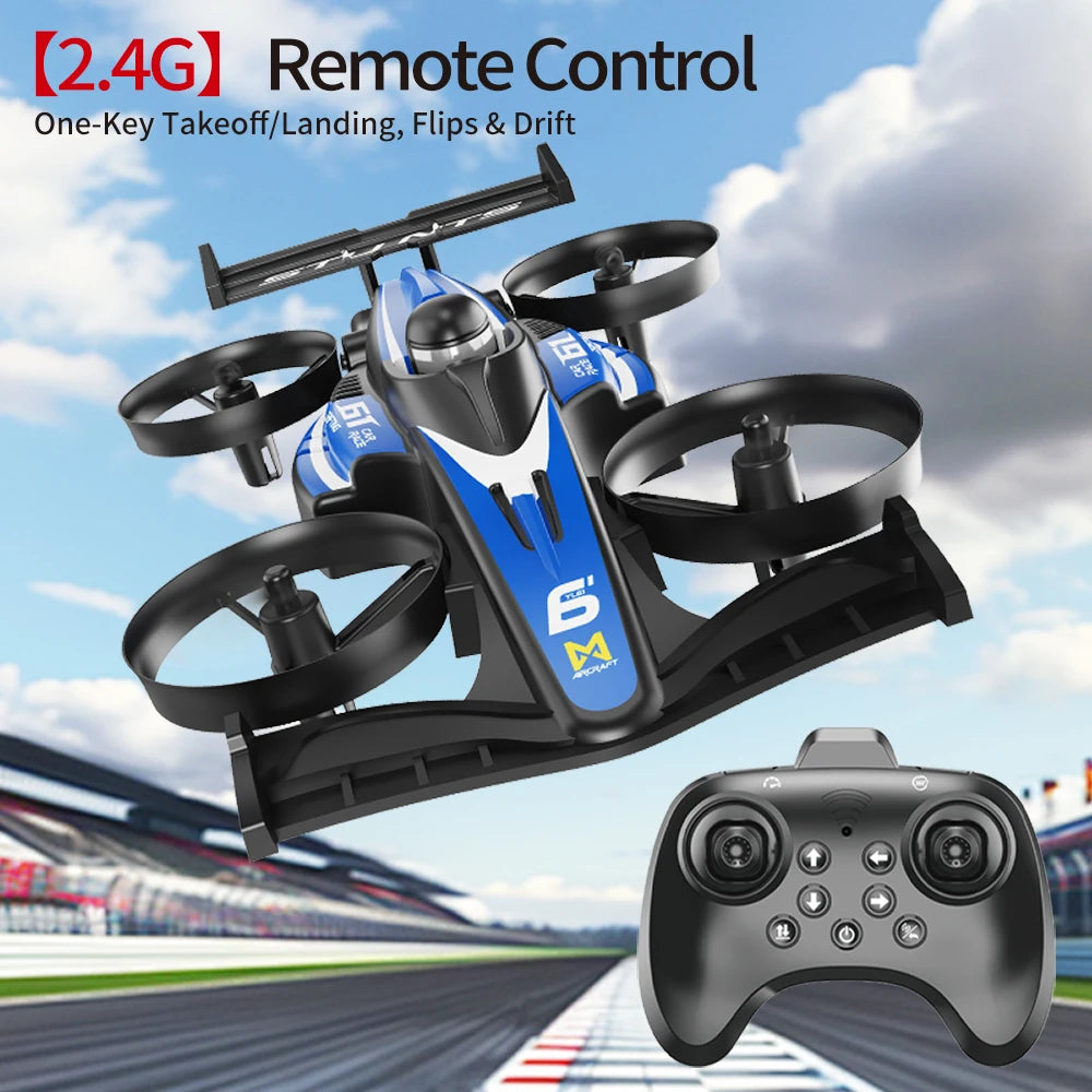 NEW RC Flying Drift Cars Professional Air-Ground 2-in-1 Quadcopter 1:30 Mini RC Car Electric Racing Deformable Car For Kid Toys Peaceful Pleasures Health and Wellness