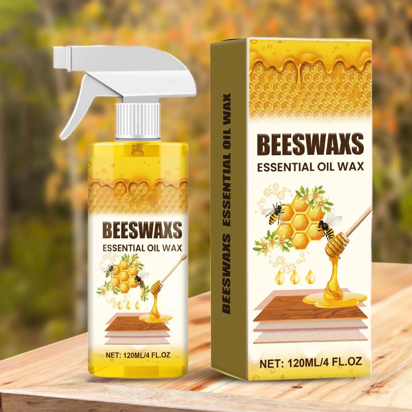 Beeswax Wood Polish Spray 120ml – Furniture Care & Restore Kit