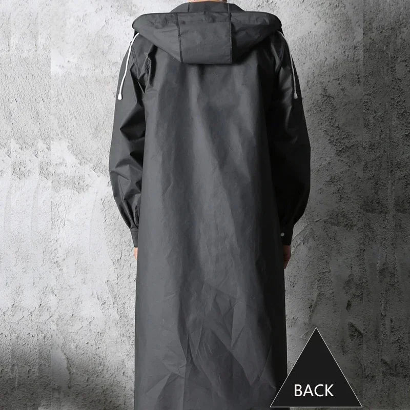 Waterproof Rain Coat Biker Raincoat Black Poncho Men's Resistant Raincoats for Rain Windbreaker Adult Style Rope Woman Gear Home Peaceful Pleasures Health and Wellness