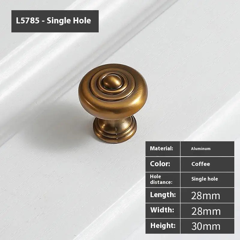 Antique Bronze Brass Cabinet Drawer Pull Handle & Knob