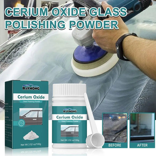 100g Glass Polishing Powder For Auto Car Windows Scratch Remover Glass Polishing Scratch Repair Tool Solution Peaceful Pleasures Health and Wellness A