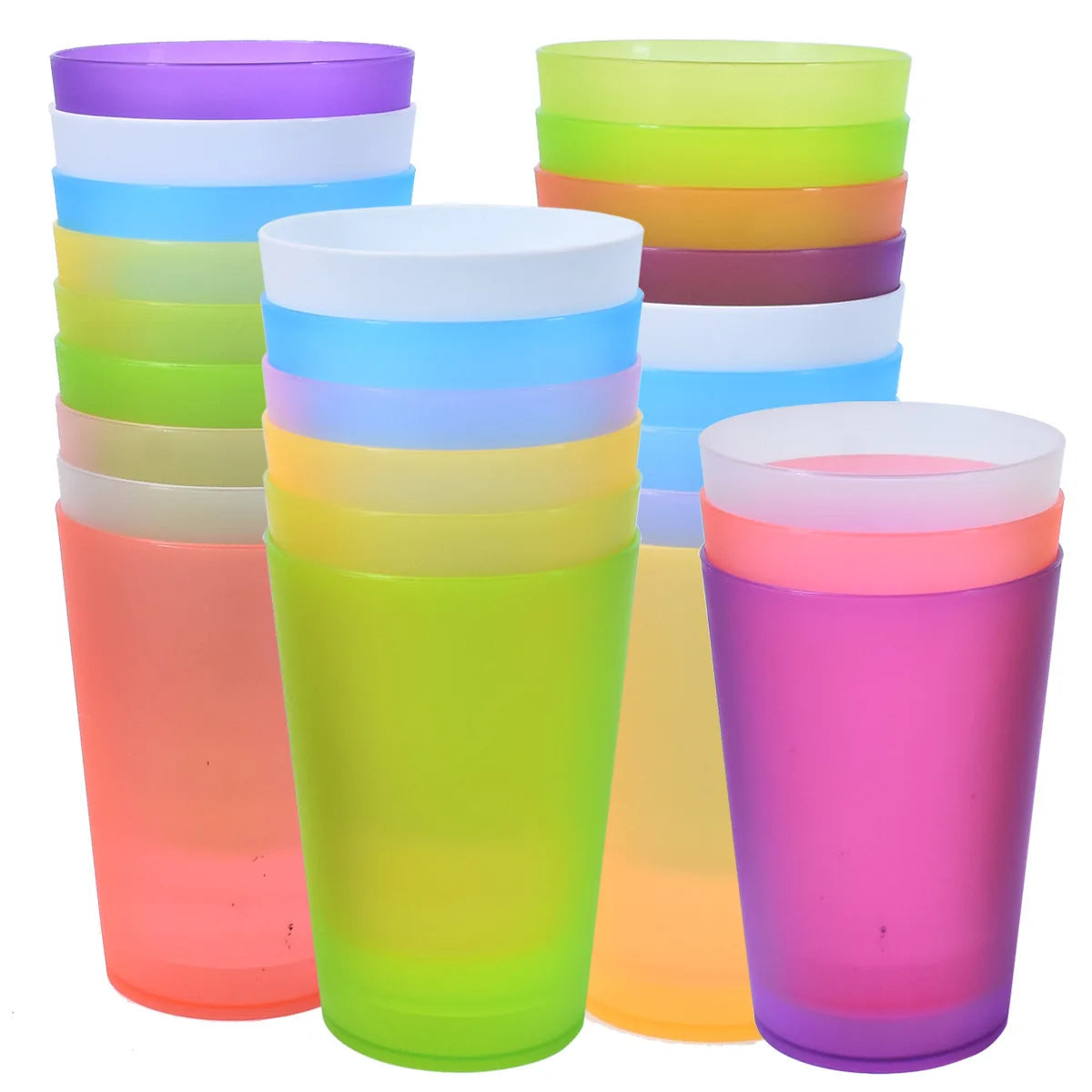 Unbreakable Stackable Restaurant Plastic Tumbler/Cup (Set of 8) 16 Ounce Clear for Restaurants and Home Dishwasher Safe BPA Free Peaceful Pleasures Health and Wellness