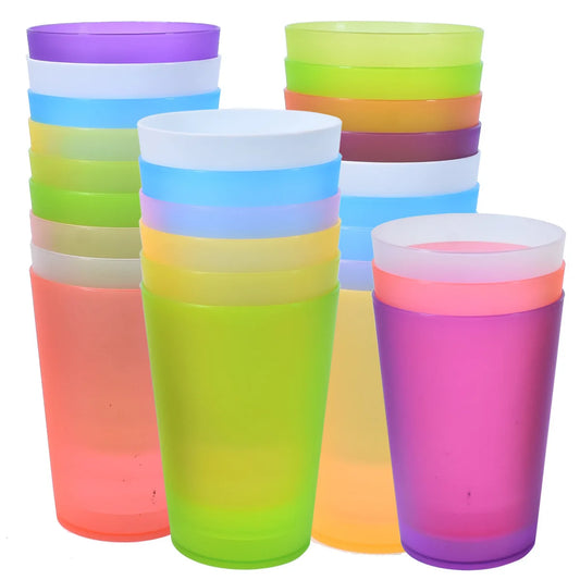 Unbreakable Stackable Restaurant Plastic Tumbler/Cup (Set of 8) 16 Ounce Clear for Restaurants and Home Dishwasher Safe BPA Free Peaceful Pleasures Health and Wellness