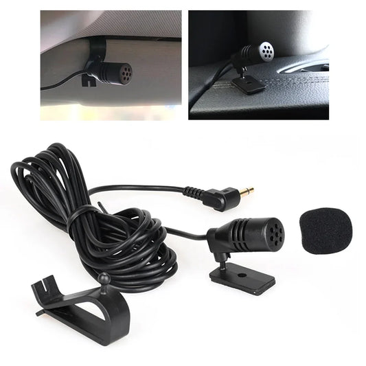 Car Audio Microphone 3.5mm Wired Clip Mic for DVD Radio – 3m Car Audio Microphone Oasis Select