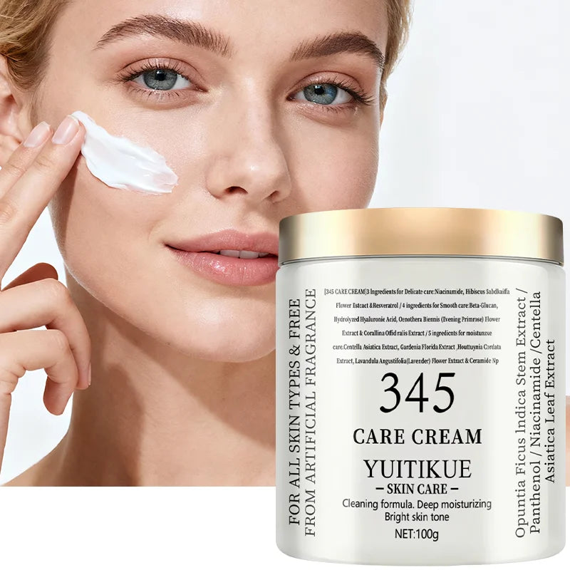 YUITIKUE 345 Care Cream 100g - 3-in-1 Formula: Firms, Deeply Hydrates & Brightens, For All Skin Types, Natural Ingredients Peaceful Pleasures Health and Wellness Default Title