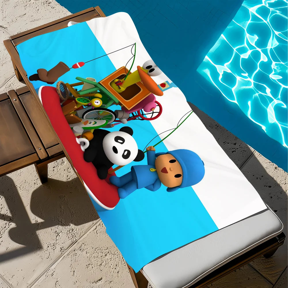 Pocoyo Cartoon Quick-Dry Beach Towel | Soft Pool & Travel Towel