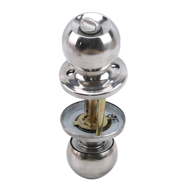 Interior Spherical Door Handle Lock Aluminium Alloy Household Bathroom Door Locks Hotel Restroom Door Locks Hardware Supplies Peaceful Pleasures Health and Wellness