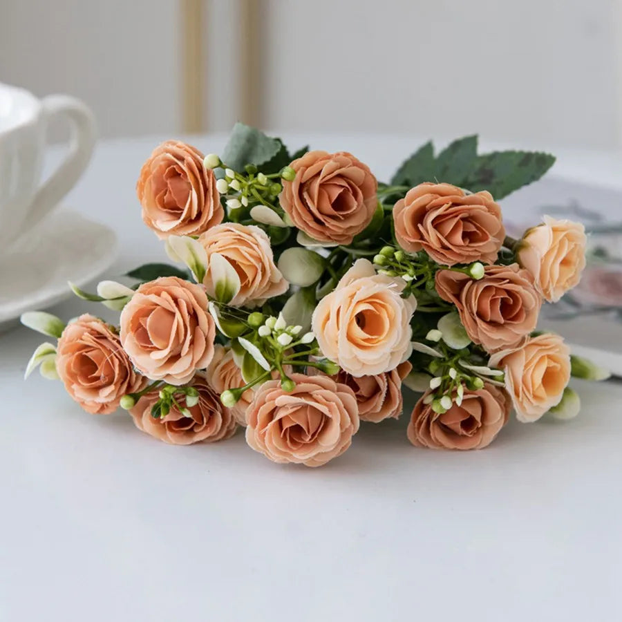 Artificial Silk Rose Bouquet – Wedding, Home & Garden Decor