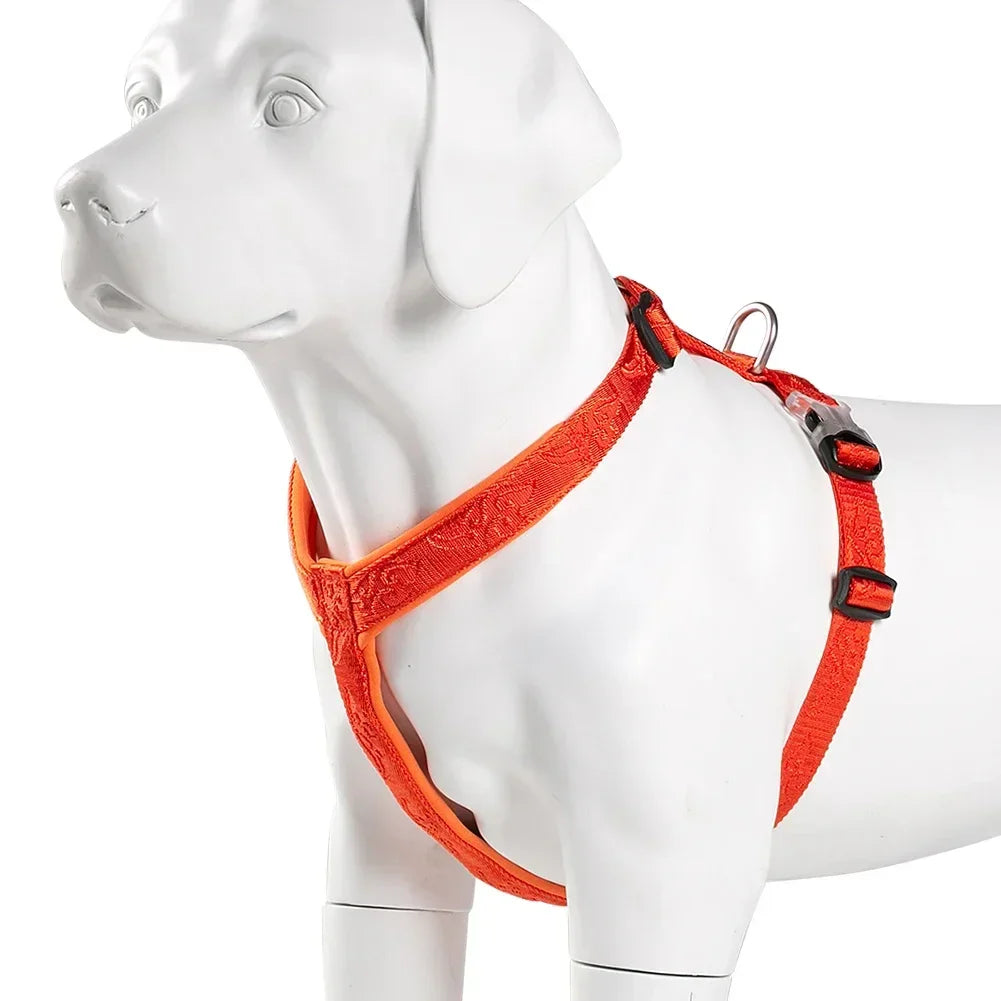 TRUELOVE Pet Hairy Usag Premium Trail Runner No-Pull Dog Harness 3M Reflective Straps Dog Ultra Comfortable Cross Country YH1801 Peaceful Pleasures Health and Wellness Orange chest-60-80CM China Mainland