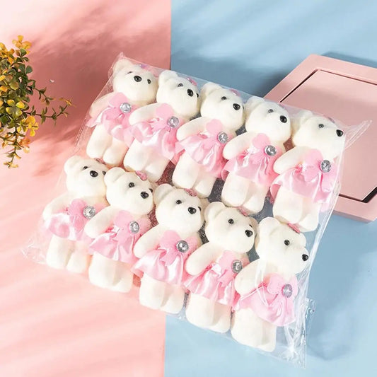 10pcs Diamond Ice Cream Bouquet Bears – Cute Teddy Gift Decor Bouquet Bear Decor Peaceful Pleasures Health and Wellness