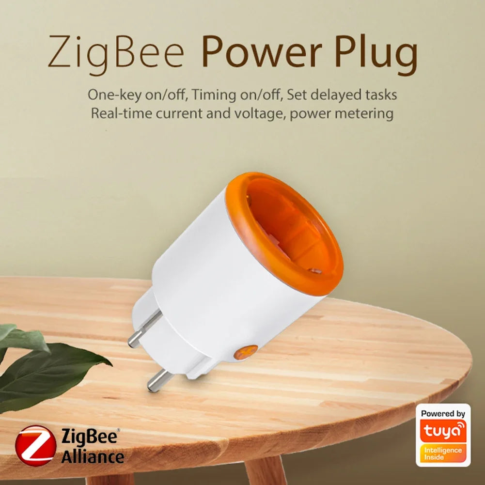 Tuya Zigbee 3.0 EU Smart Plug 16A with Power Monitoring – Alexa & Google Peaceful Pleasures Health and Wellness