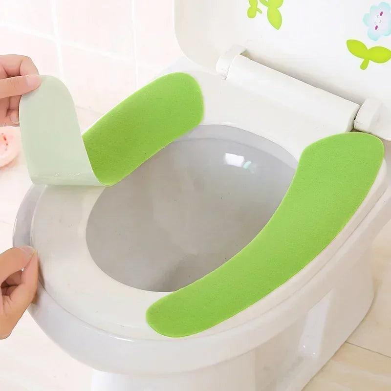 Portable Reusable Soft Warm Toilet Seat Cushion Washable Paste