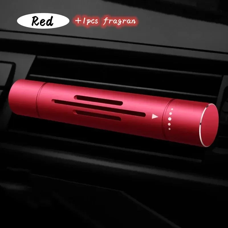 Car Air Freshener Smell In The Car Styling Air Vent Perfume Parfum Flavoring for Auto Interior Accessorie Air Freshener Custom Peaceful Pleasures Health and Wellness Red 1pcs fragran