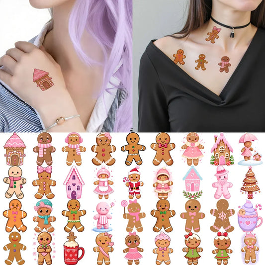 54pcs Waterproof Temporary Tattoo Stickers – Christmas & Holiday Temporary Tattoo Stickers Oasis Select