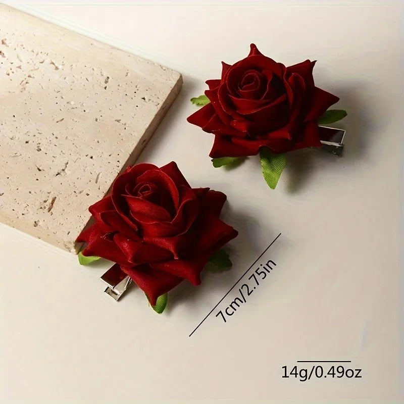3pcs Elegant Rose Flower Hair Clips – Vintage Hair Accessories Peaceful Pleasures Health and Wellness