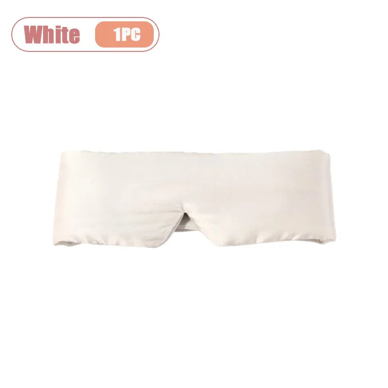 Silk Feel Sleep Mask – Embroidered Floral Light Blocking Eye Cover