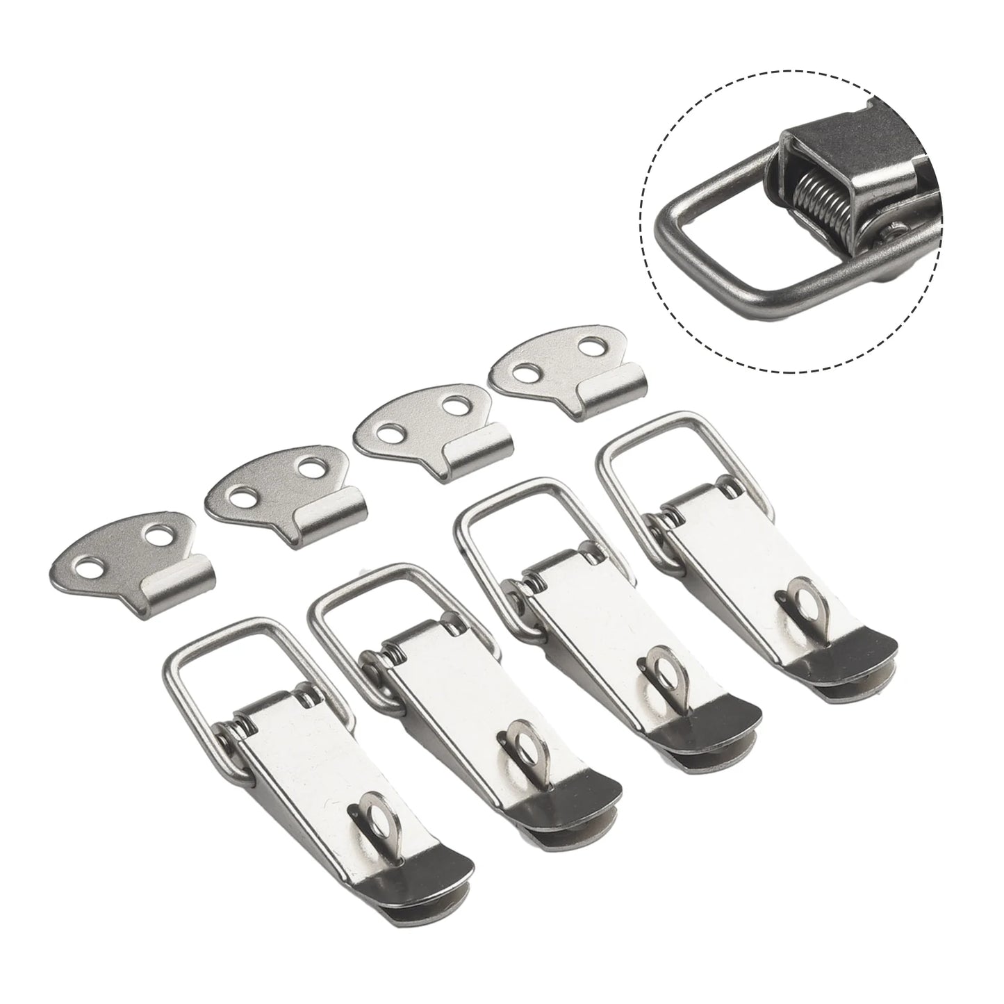 Latch Catch Duck-mouth Buckle Hook Wooden Box Hasps Clamp Stainless