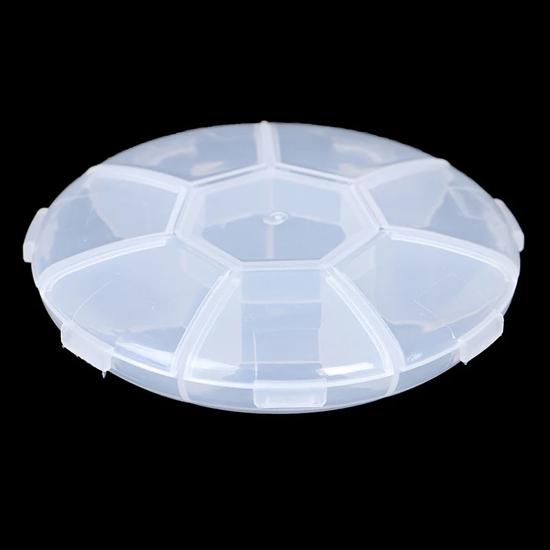Circular Pill Box 7 Slots Round Daily Weekly Tablet Pill Case Splitter Medicine Peaceful Pleasures Health and Wellness