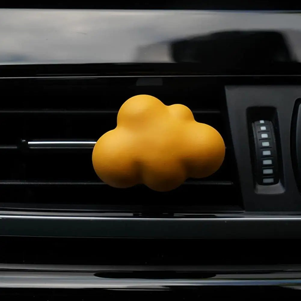 Lucky Star Car Air Vent Clip Cute Cloud Aromatherapy Diffuser StoneCar Interior Decor Ornament For Women Gifts Peaceful Pleasures Health and Wellness Yellow Clouds