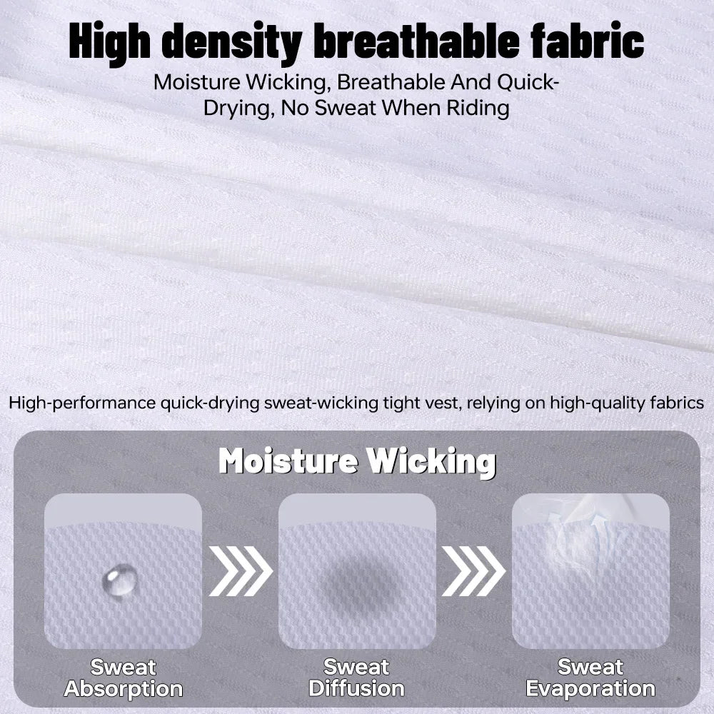 X-TIGER Men's Cycling Base Layer Vest | Quick Dry & Breathable