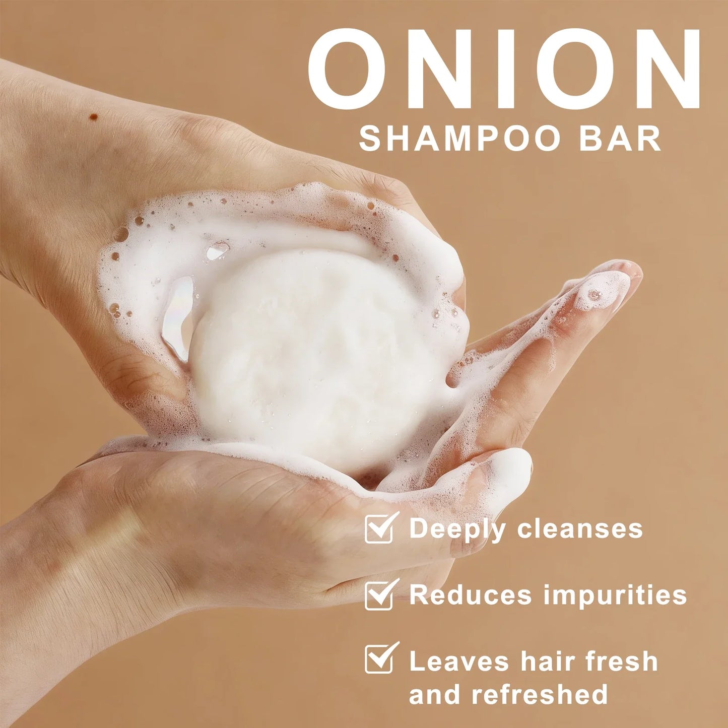 Vegan Onion Shampoo Bar – Oil Control, Frizz & Scalp Care