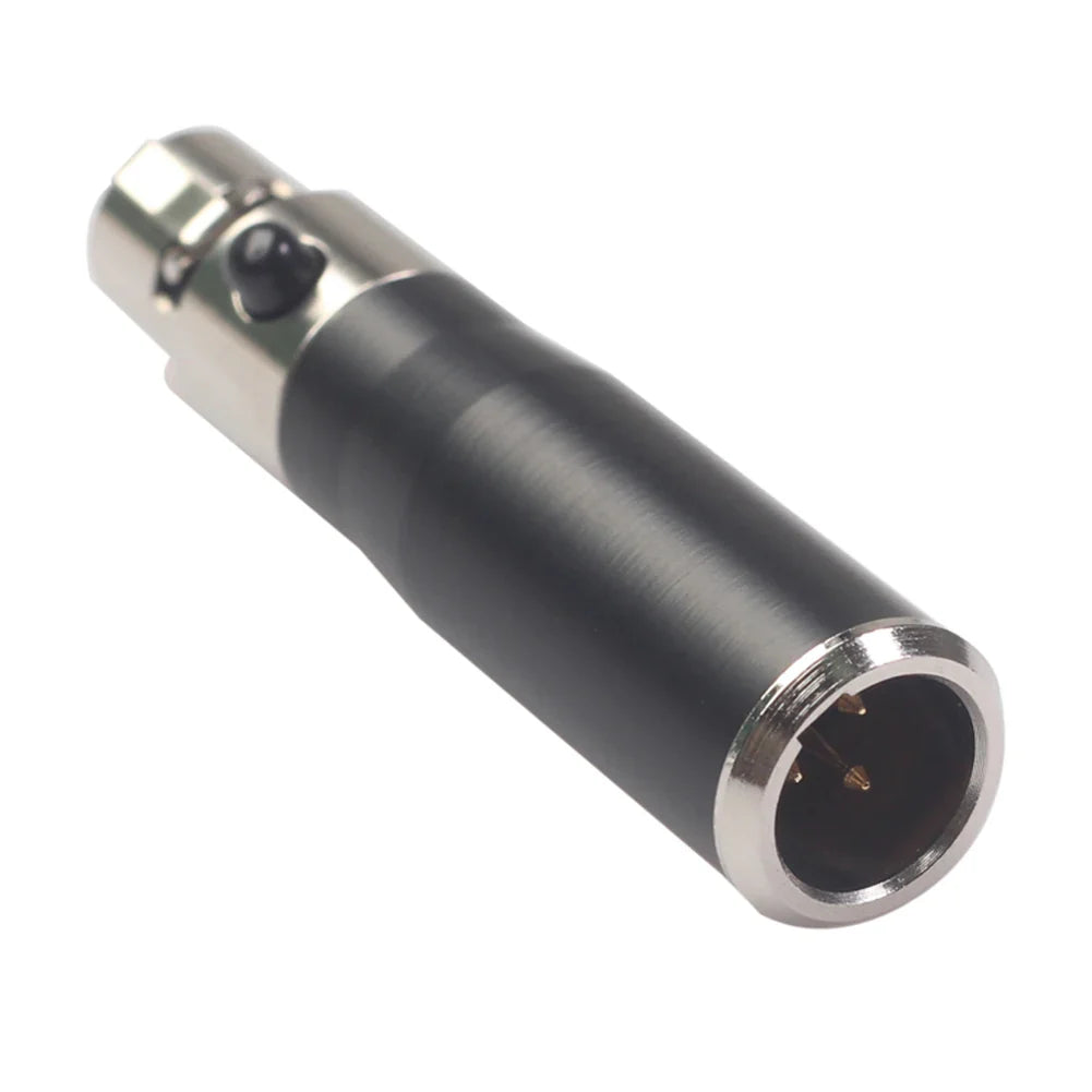Mini XLR 3-Pin Male to 4-Pin Female Audio Adapter | Black