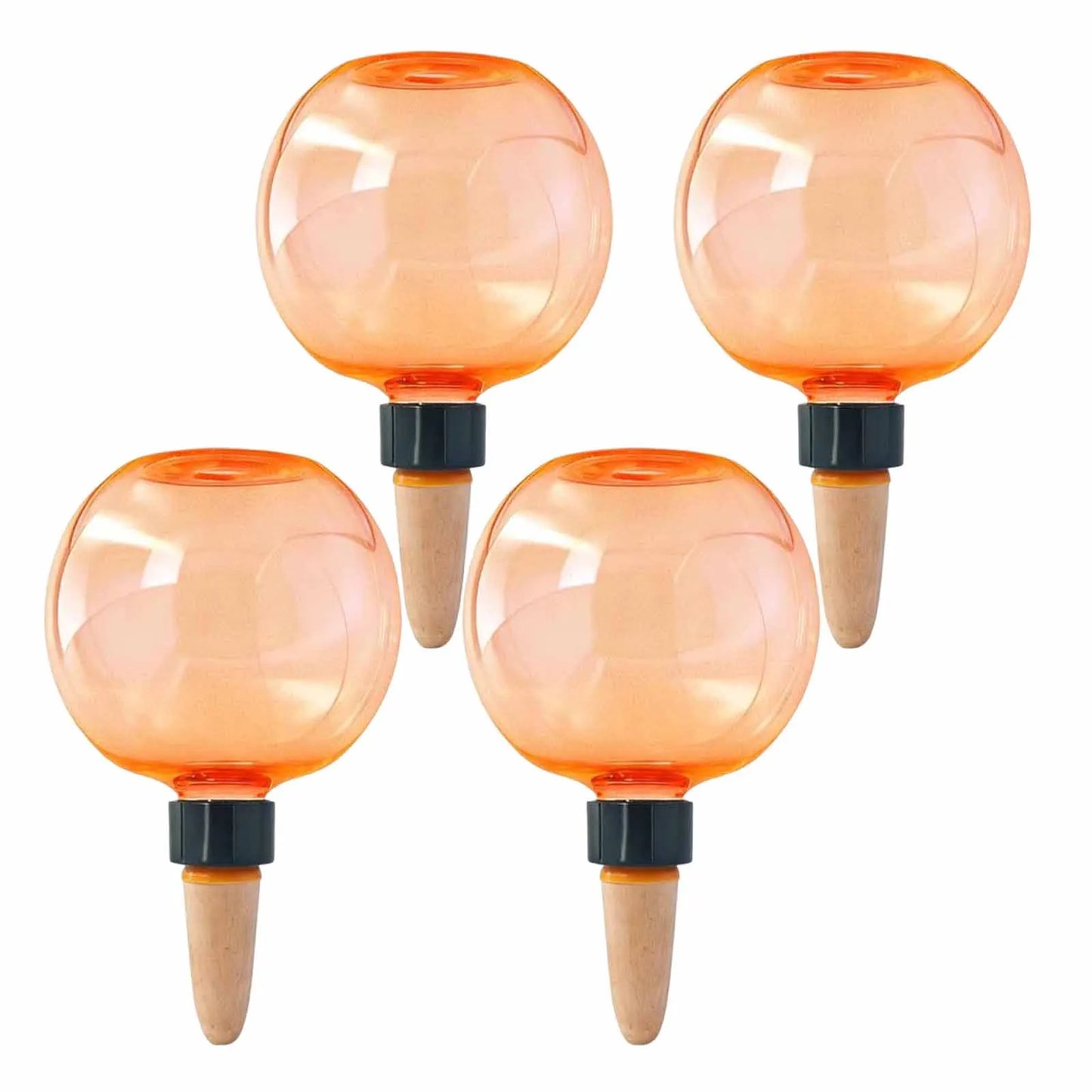 1/4pcs Plant Self Watering Globes Automatic Plant Watering Device 500ml Transparent Watering Bulbs for Indoor/Outdoor Plants Peaceful Pleasures Health and Wellness Orange 4pcs