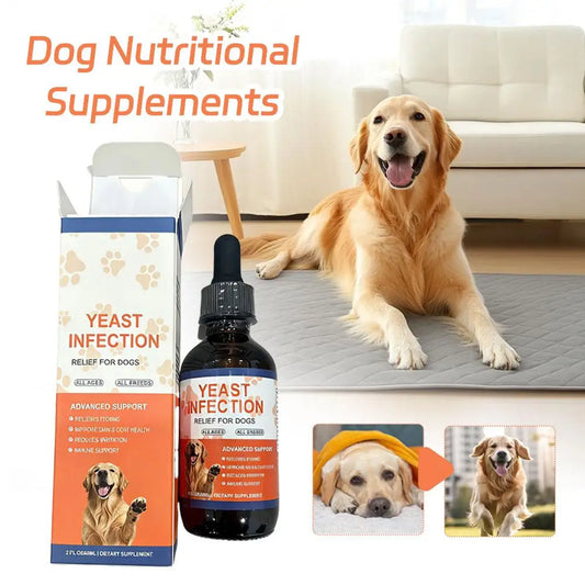 60ml Antipruritic Fur Health Immune Support Yeast Infection Relief Drops For Dog Cat Irritation Skin Pet Nutritional Supplement Peaceful Pleasures Health and Wellness
