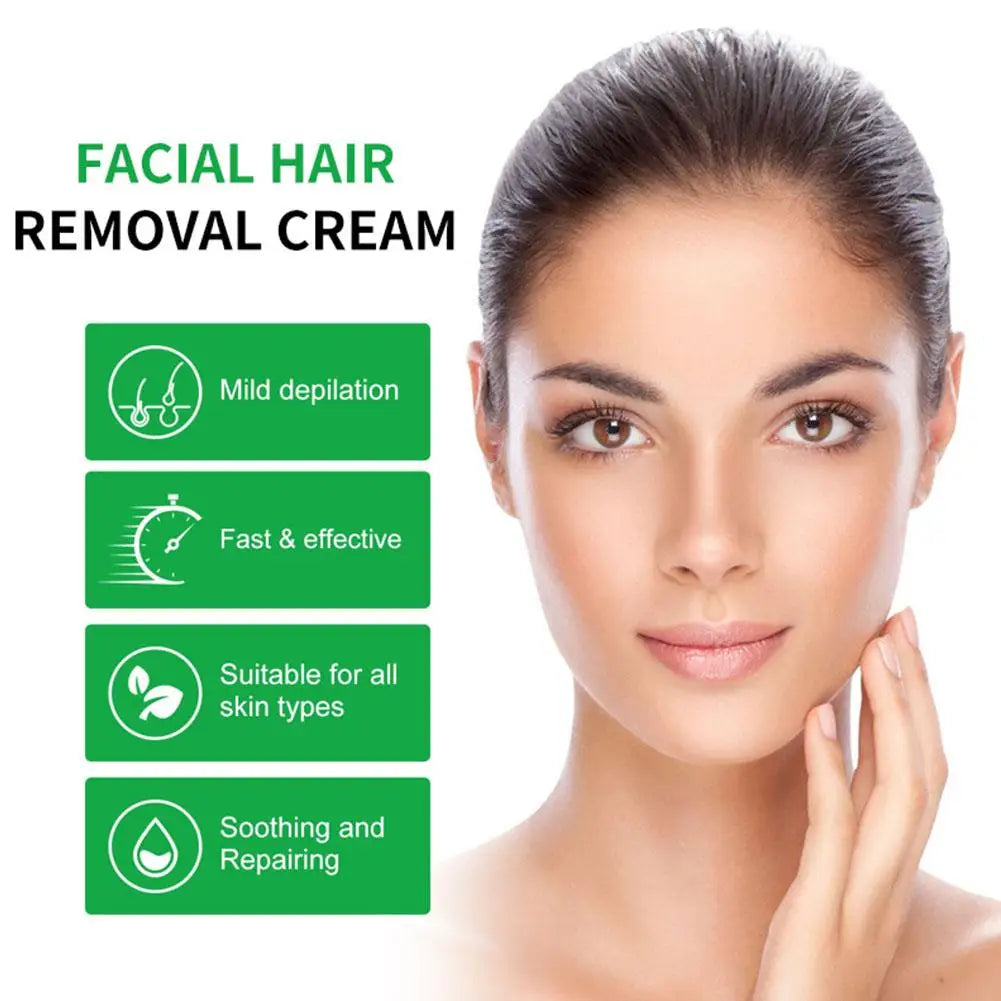 Facial Hair Removal Cream – Upper Lip & Chin, Painless