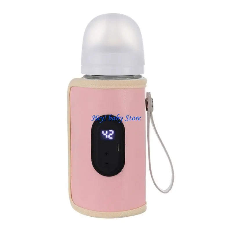 USB Portable Milk Bottle Warmer Sleeve | 20 Temp Levels, Digital