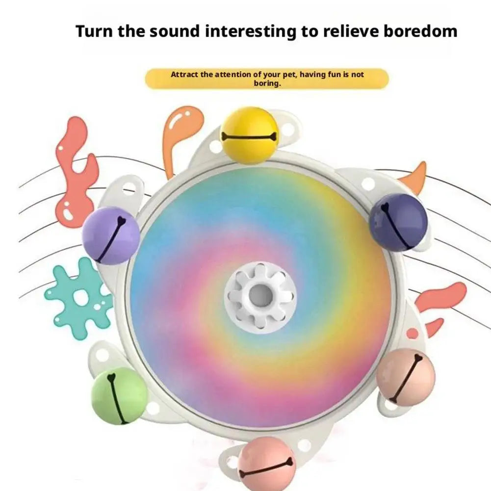 Parrot Rotating Chew Toy – Spinner Wheel with Bells & Ball