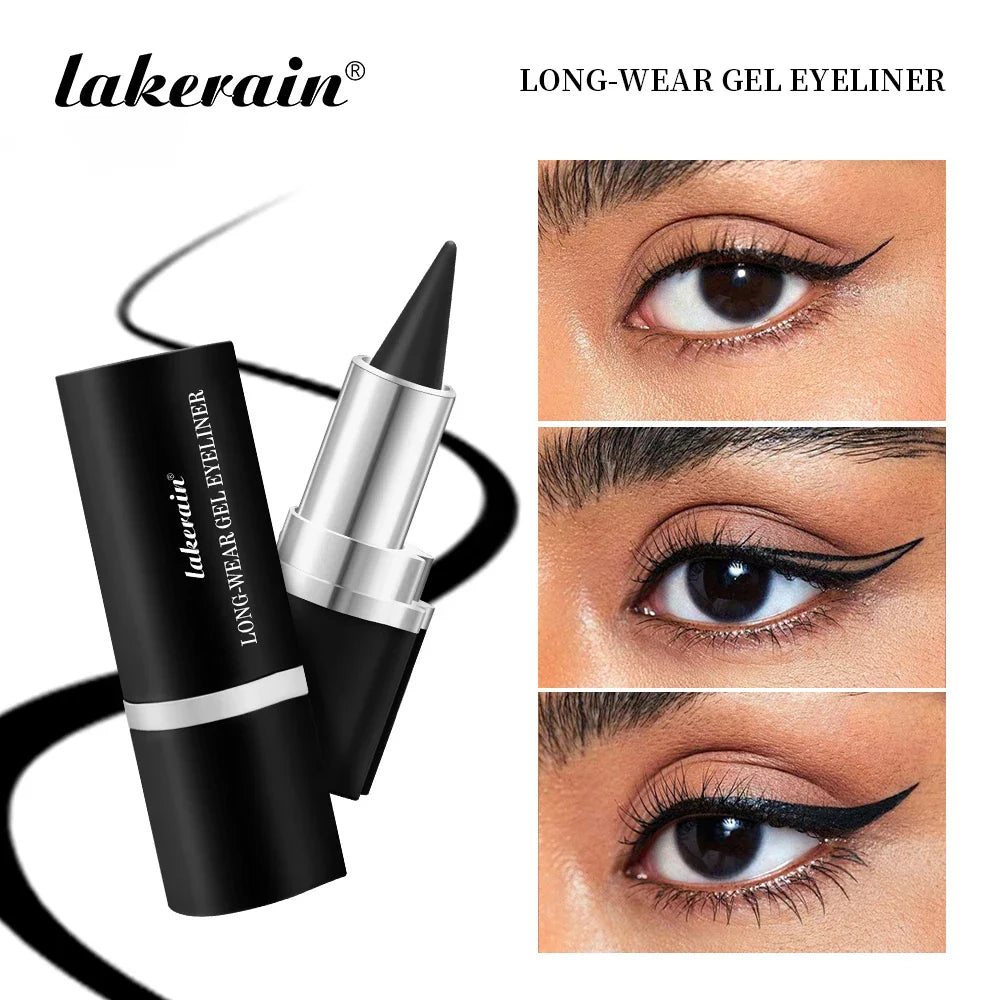 Lakerain Waterproof Gel Eyeliner Pen – Matte Black, Silver, Brown
