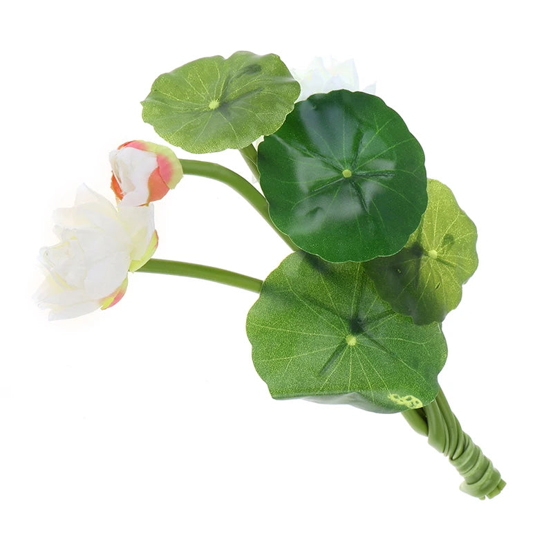 Artificial Silk Lotus Water Lily Flowers – Home Decor Bouquet