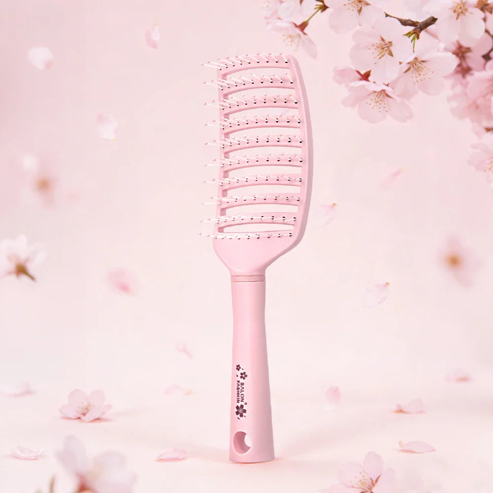 Cherry Blossom Pink Vent Hair Brush – Round-Tip Bristles