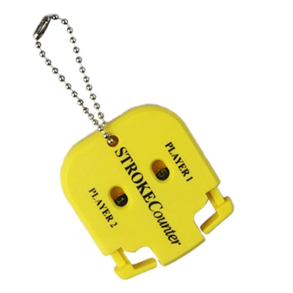 Mini Portable Golf Shot Count Putter Score Counter With Two Digits Scoring Easy Return To Zero Golf Accessories With Key Chain Peaceful Pleasures Health and Wellness yellow