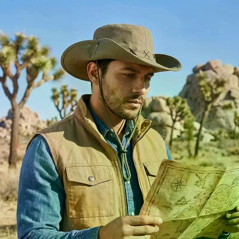 Wide Brim Western Cowboy Hat – Unisex Sun Protection Hat