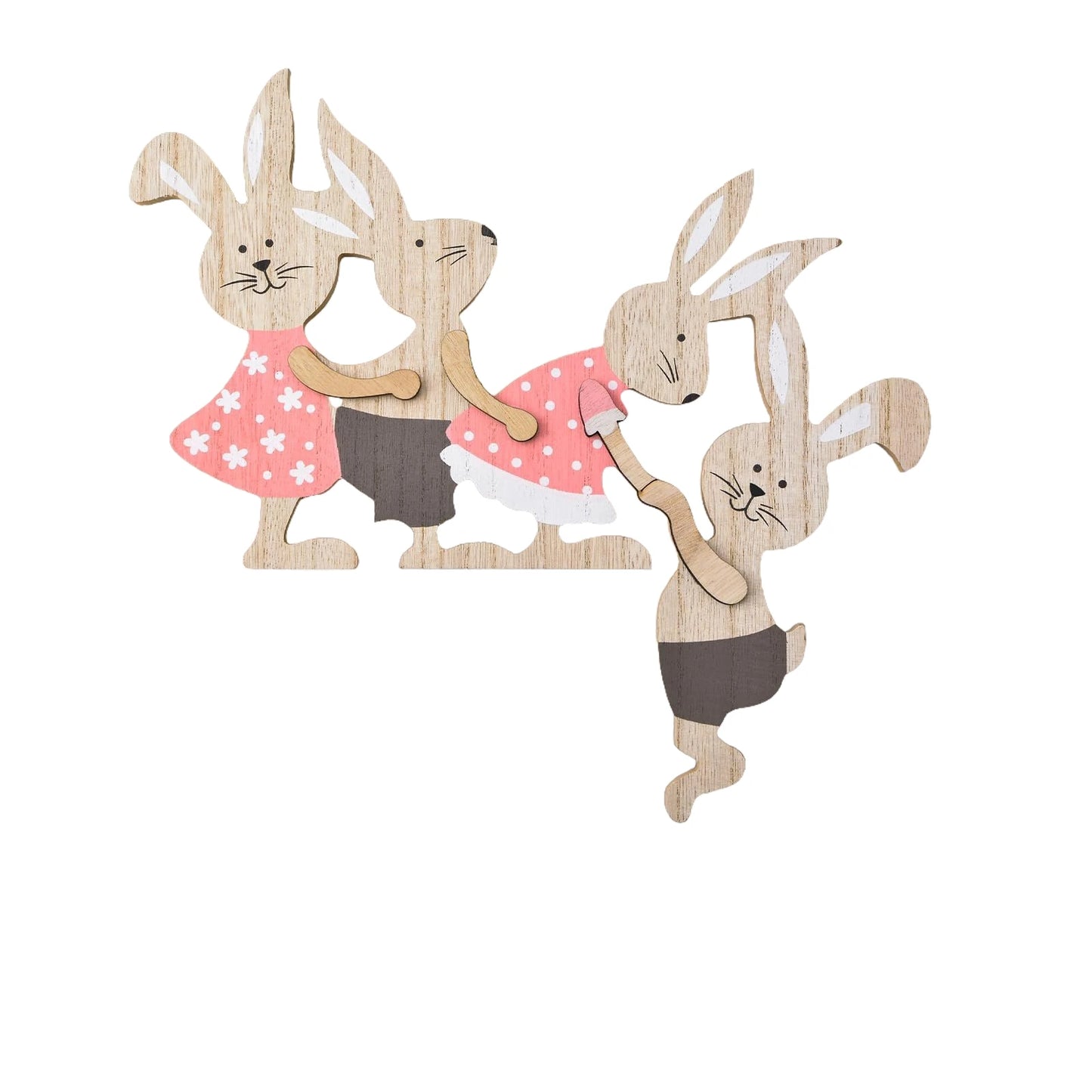 Easter Painted Bunny Wooden Seesaw Ornament | Home Décor