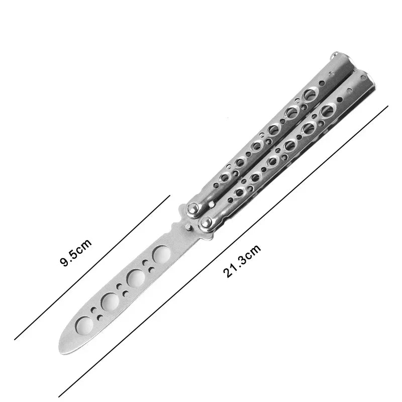Butterfly Knife Trainer – Folding Balisong Practice Tool Peaceful Pleasures Health and Wellness GZ248-White(A)