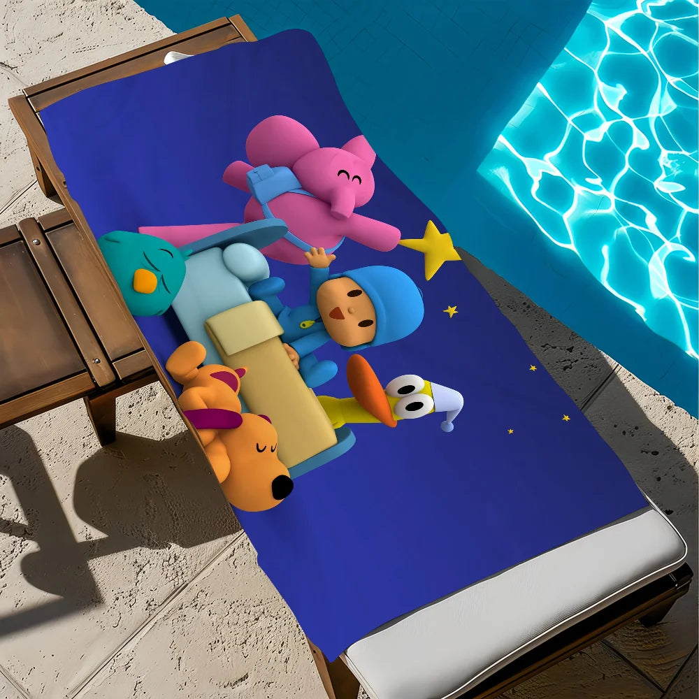 Pocoyo Cartoon Quick-Dry Beach Towel | Soft Pool & Travel Towel