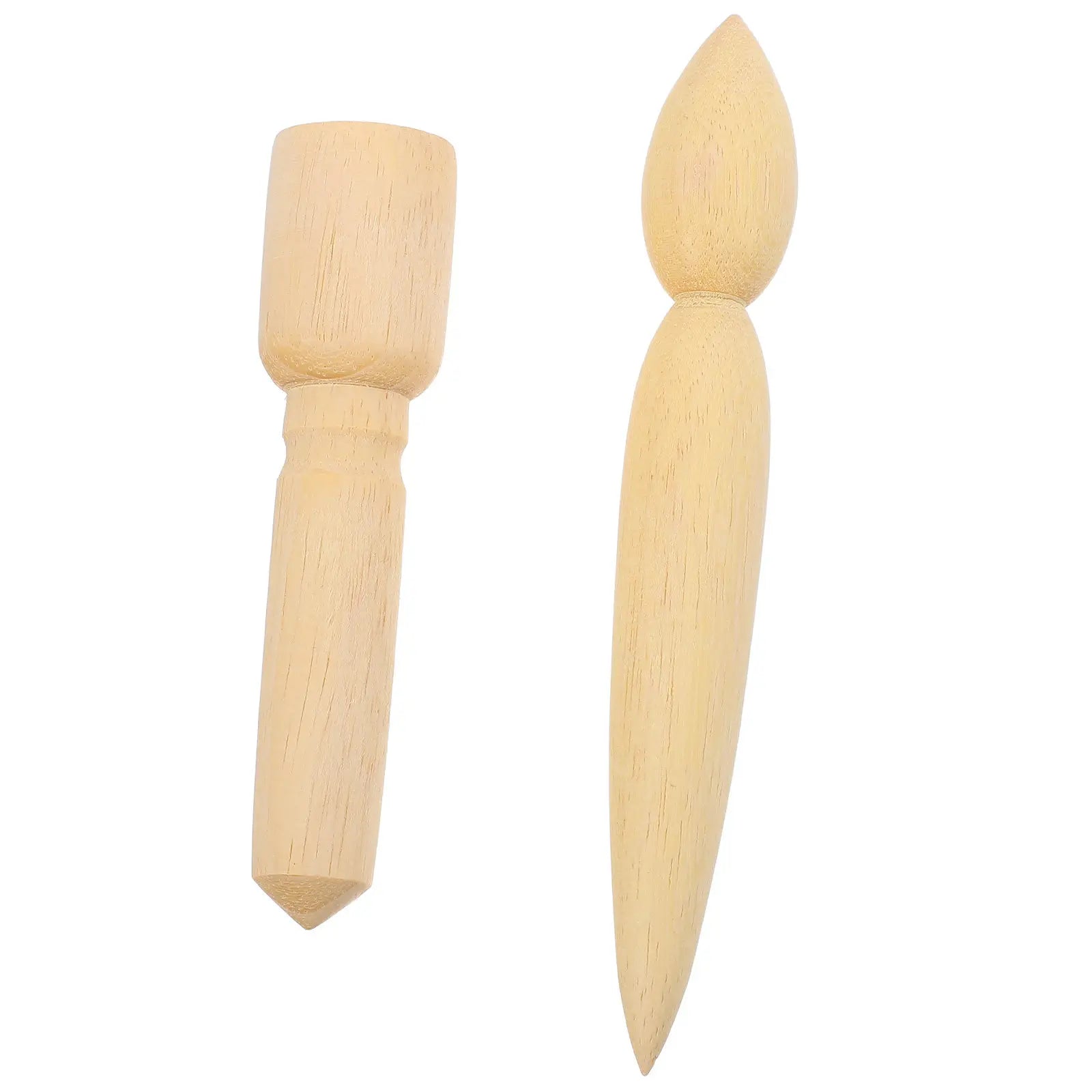 2Pcs Wooden Pottery Tool Set for Teapot Spout Shaping Trimming Repairing Clay Sculpting Beginners Professionals Portable Peaceful Pleasures Health and Wellness