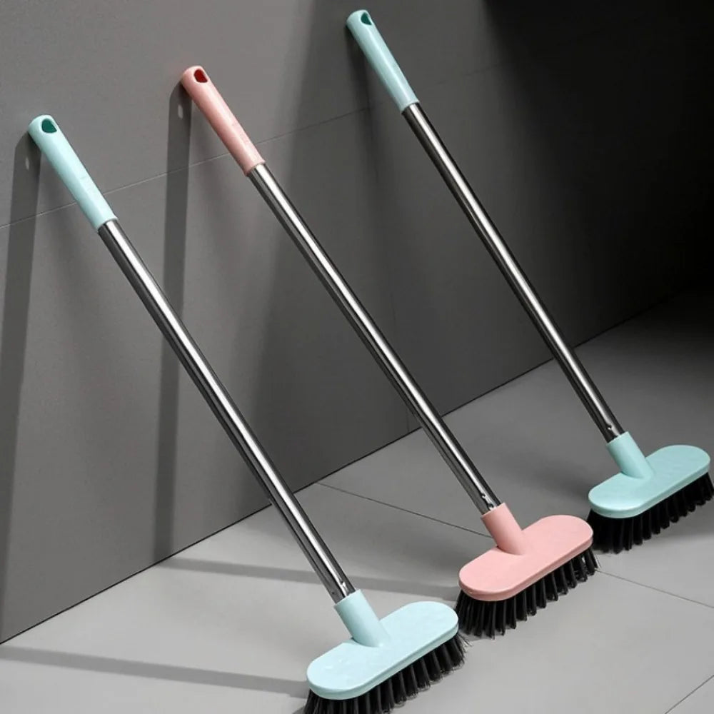 Heavy Duty Floor Scrub Brush | Long Handle & Stiff Bristles