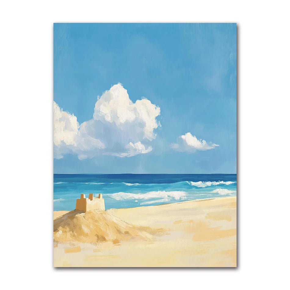Beach Surfing Canvas Wall Art | Summer Seaside Poster Print Canvas Wall Art Peaceful Pleasures Health and Wellness 61739-13 20x30cm Unframed