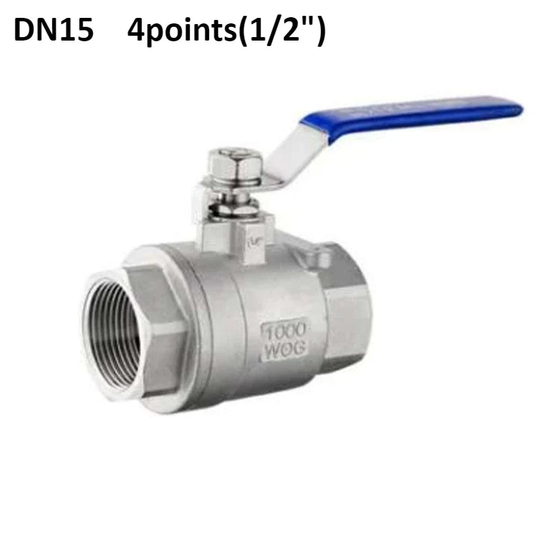 304 Stainless Steel BSP Ball Valve 1/4" to 2" Female Thread