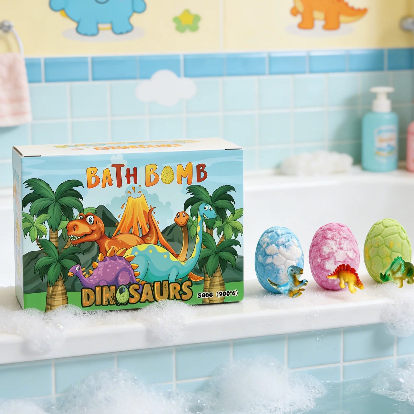 Dinosaur Egg Bath Bombs Inside Surprise Toys Rich Bubble Funny Shower Relaxing Colorful Bath Bombs Kids Friendly Kids Gifts Set Peaceful Pleasures Health and Wellness