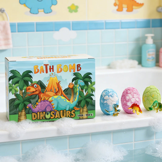 Dinosaur Egg Bath Bombs Inside Surprise Toys Rich Bubble Funny Shower Relaxing Colorful Bath Bombs Kids Friendly Kids Gifts Set Peaceful Pleasures Health and Wellness
