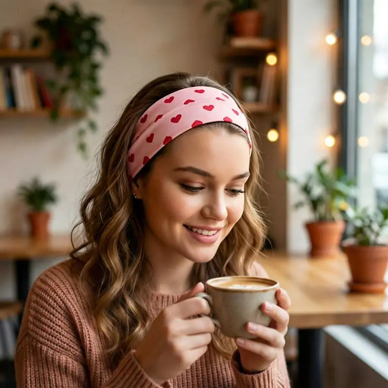 Love Print Hair Band – Korean Sports & Yoga Headband for Girls