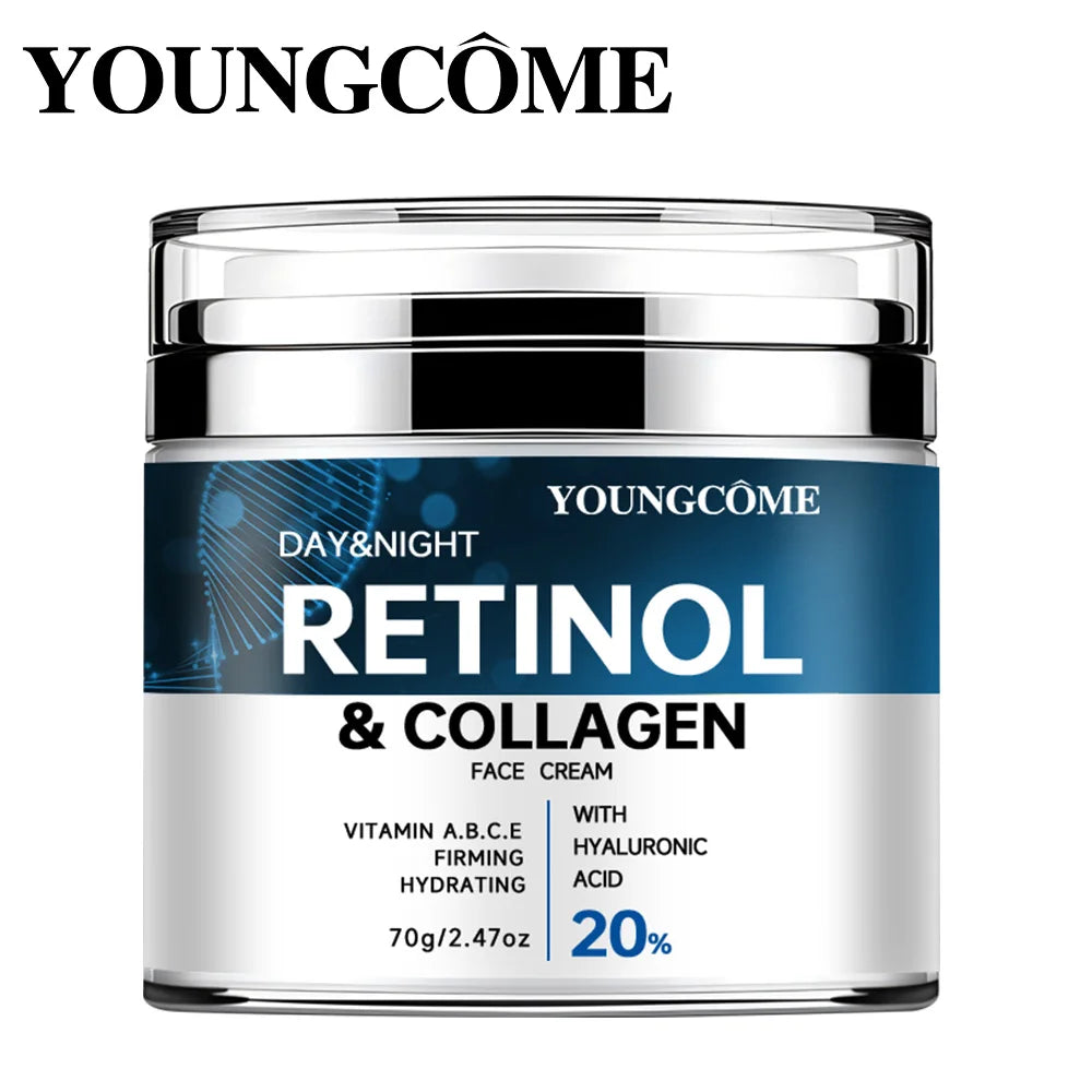 Retinol Collagen Face Cream Moisturiser Facial Anti aging Whitening Skin Care Repair Fade Fine Lines Whitening Skin Shrink Pore Peaceful Pleasures Health and Wellness