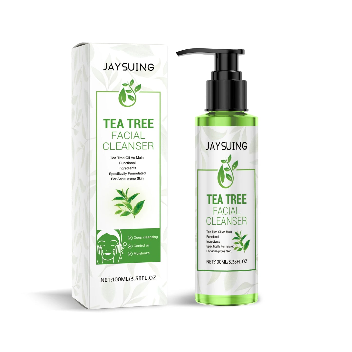 Tea Tree Cleansing Gel Exfoliation Remove Facial Dirt Preventing Blackheads Relieve Skin Sensitivity Moisturizing Face Cleanser Peaceful Pleasures Health and Wellness 100ml 100ml