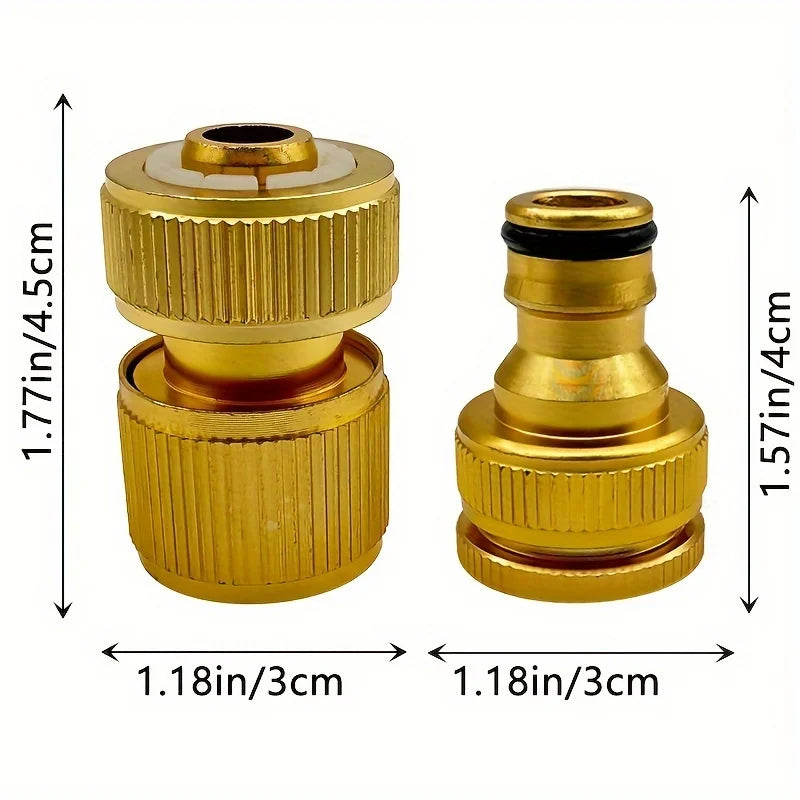 3sets EU Standard Aluminum Hose Connector 1 2'' 3 4'' Tap Fitting 13